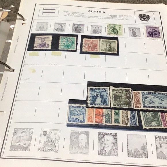 ARGENTINA, AUSTRALIA & AUSTRIA vintage postage stamps .. 3 Countries,(8 pages ) - Picture 12 of 12